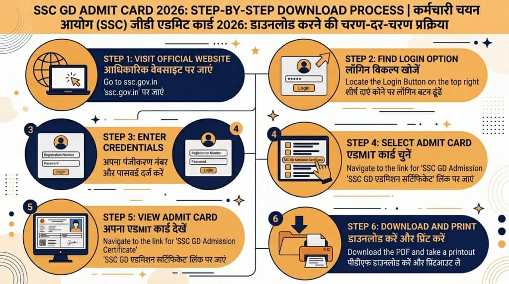 SSC GD Admit Card 2026 — Phase 4 Exam 25 May से, Hall Ticket Download करें