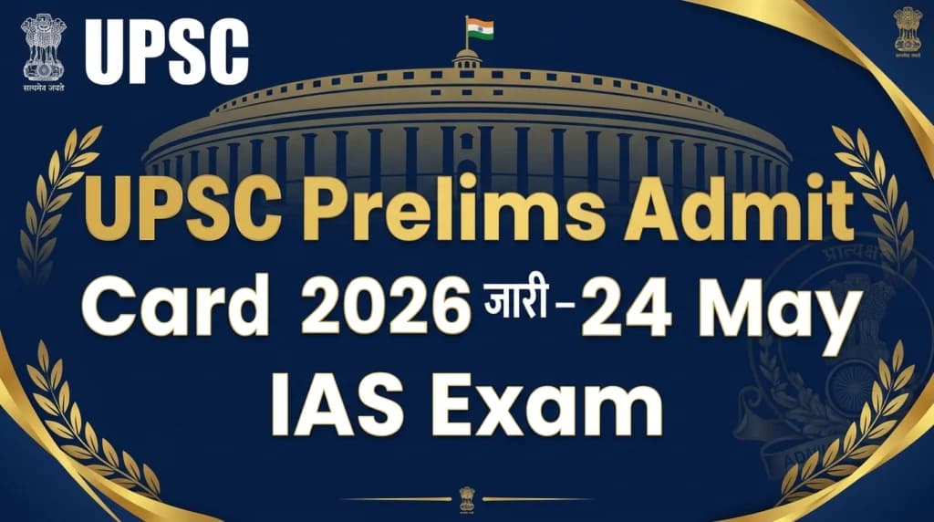 UPSC Civil Services Prelims Admit Card 2026 Download 24 May IAS Exam Hall Ticket