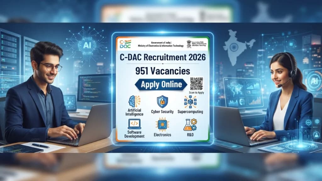 C-DAC Recruitment 2026 Notification for 951 Posts Apply Online